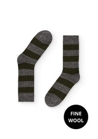 RUGBY GRIS MELANGE - VERDE LANA