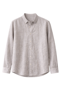 CAMISA LINO GRIS CLARO