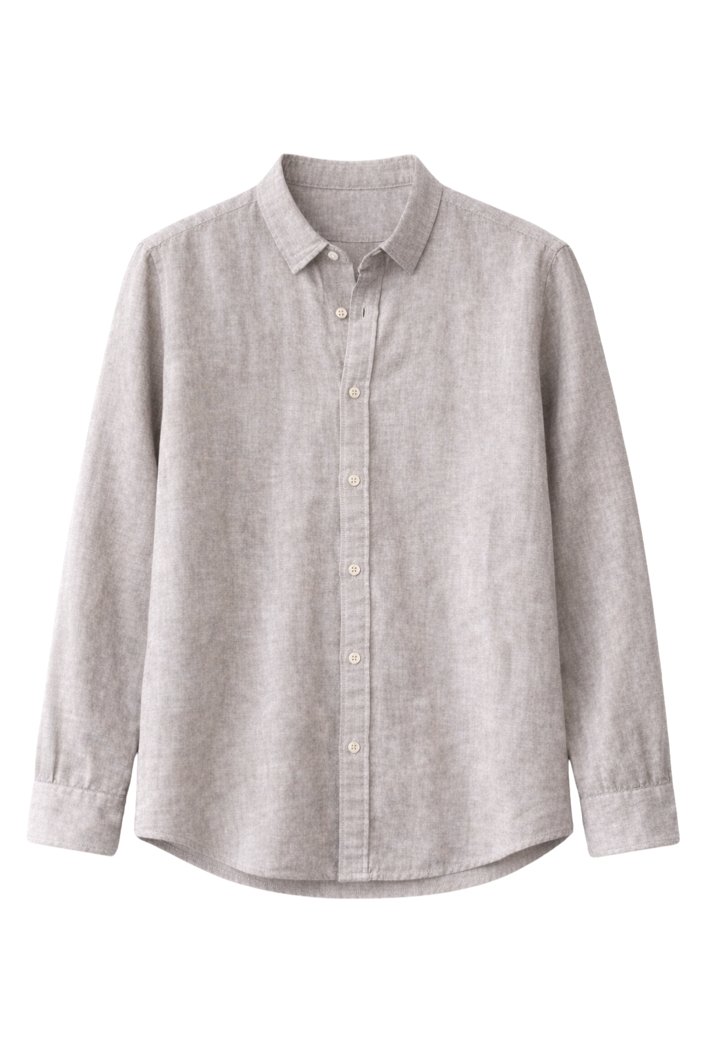 CAMISA LINO GRIS CLARO