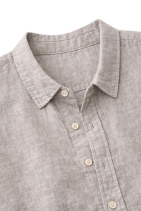 CAMISA LINO GRIS CLARO