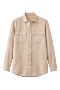 CAMISA LINO SAFARI BEIGE