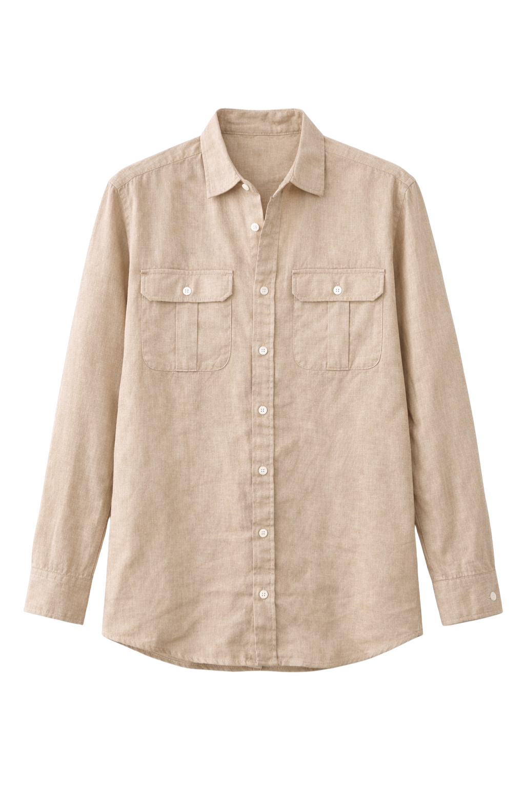 CAMISA LINO SAFARI BEIGE