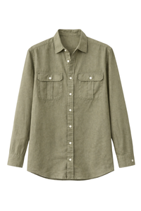 CAMISA LINO SAFARI CAQUI