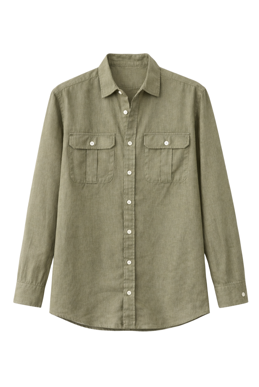 CAMISA LINO SAFARI CAQUI
