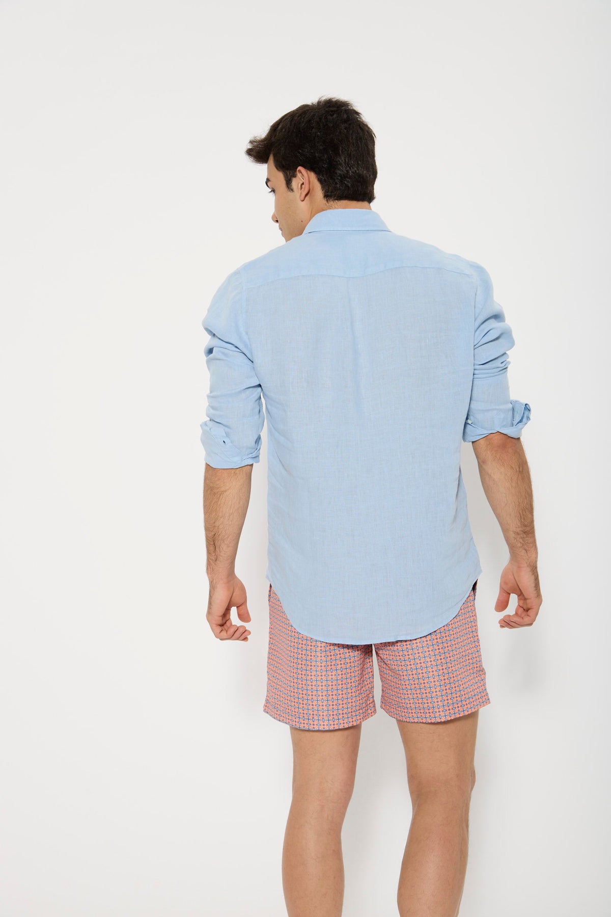 CAMISA LINO AZUL CLARO