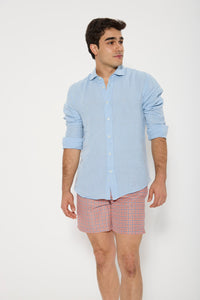 CAMISA LINO AZUL CLARO