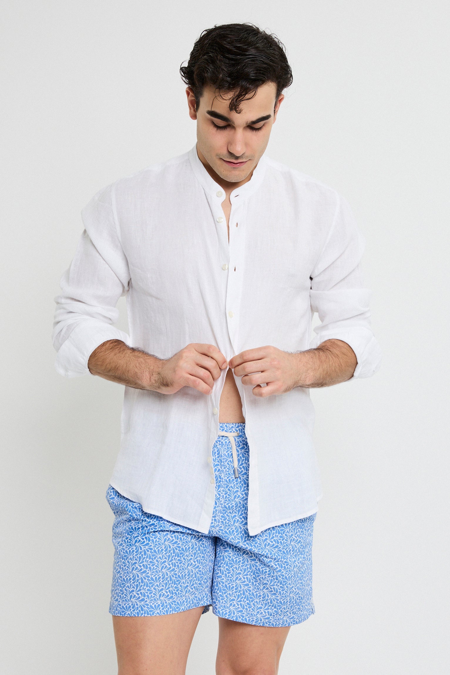 CAMISA LINO BLANCA MAO