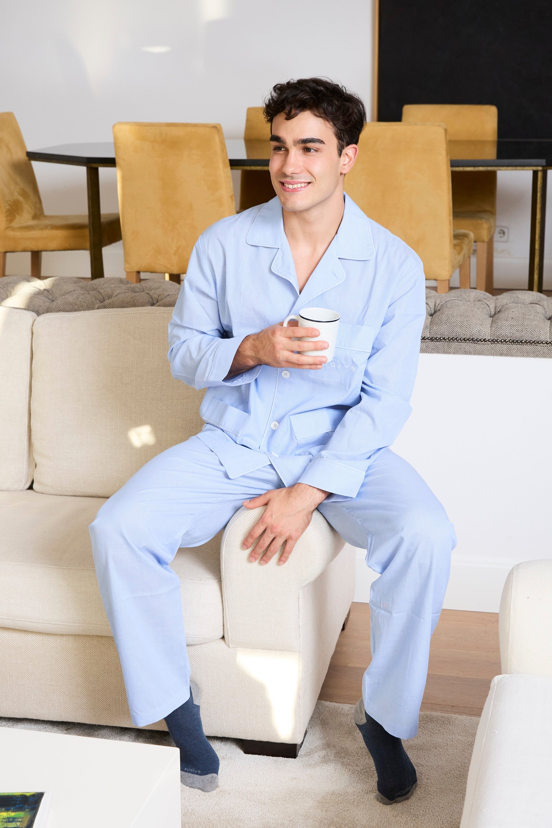 PIJAMA HOMBRE ALGODÓN MIL RAYAS