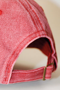 BURGUNDY WASHED CAP