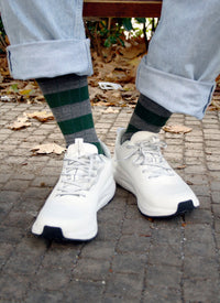 RUGBY GRIS MELANGE - VERDE LANA