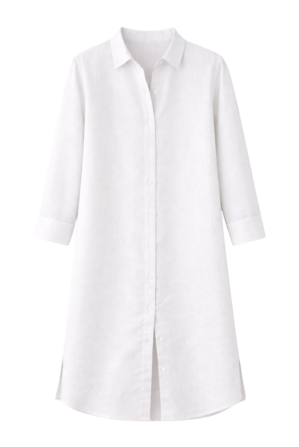 VESTIDO CAMISERO LINO BLANCO
